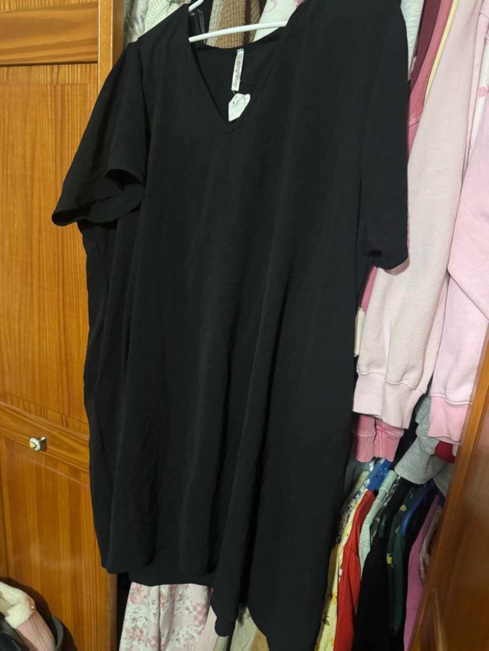 mittoshop Black V-Neck Dress